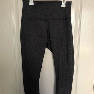 lulu lemon winder under crop gray leggings